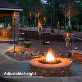 Matney Outdoor Decorative Torches - Set of 4 (Cylinder)